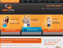 Tablet Screenshot of heatcoolgroup.com.au